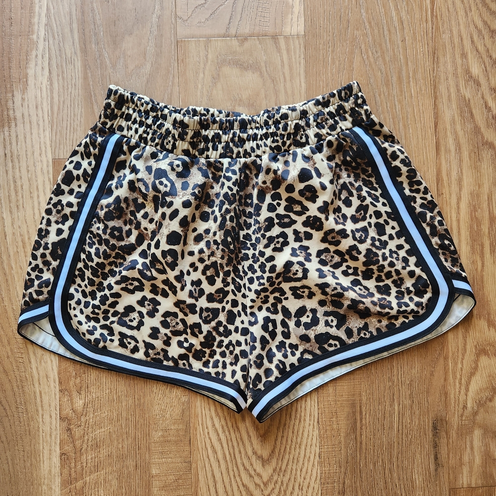 No Boundaries Leopard Print Athletic Shorts